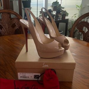 Christian Louboutin Lady Peep Sling 150 Patent